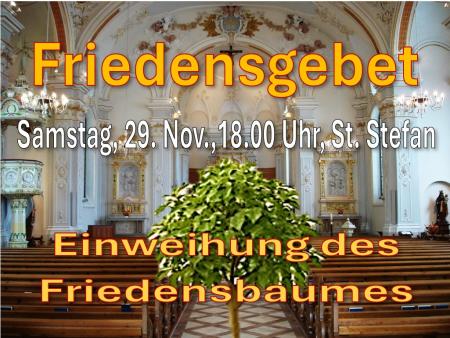Einweihung des Friedensbaumes