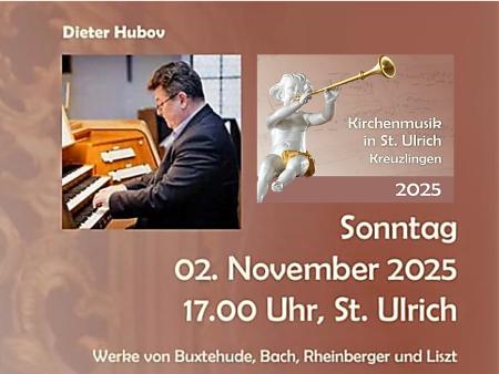 Orgelkonzert mit Dieter Hubov aus Arbon