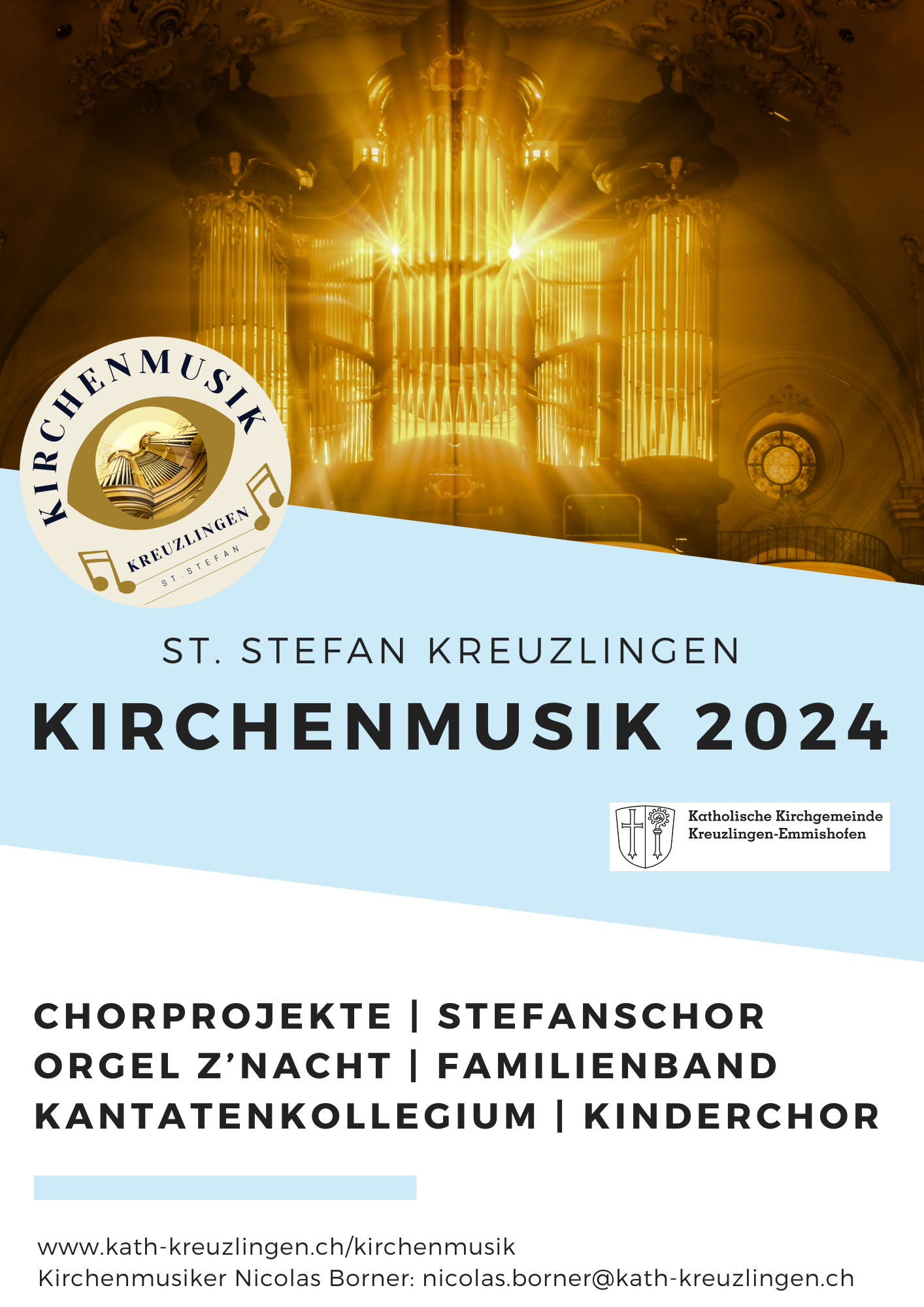 Jahresbroschüre Kirchenmusik St. Stefan 2024
